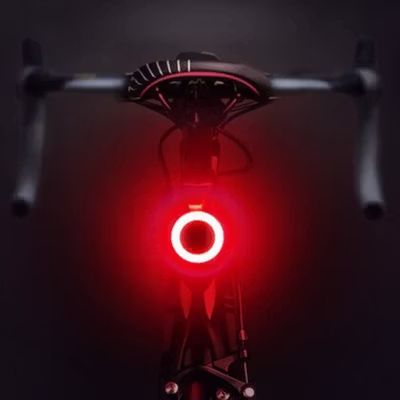 TaffLED Lampu Belakang Sepeda LED Rechargeable Waterproof Tail Light Circle - ZH097 - Black