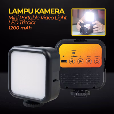 BLUELANS Lampu Kamera Mini Portable Light LED 1200mAh 3in1 Color - WL62 - Black