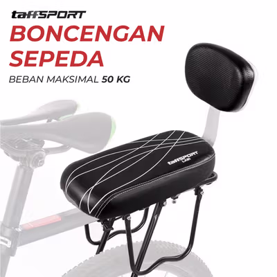 TaffSPORT Boncengan Belakang Sepeda Back Seat Bicycle Child Cushion - LX21 - Black/Black