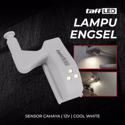 TaffLED Lampu Engsel Sendok LED Kabinet Sensor Cahaya Cool White 12V - XYD - White