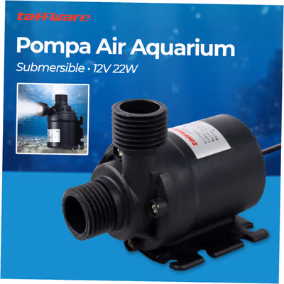 Taffware Pompa Air Aquarium Ikan Submersible Pump 12V 22W - 12V5M - Black