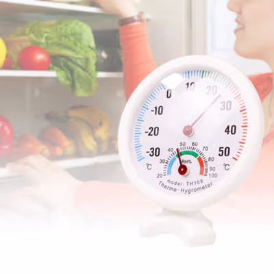 Anymetre Analog Hygrometer Temperature Humidity Monitor - TH-108 - White