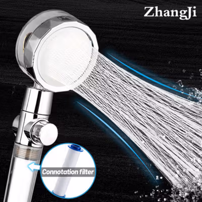 Zhang Ji Kepala Shower Mandi Turbo Fan with Cotton Filter - C193 - Blue