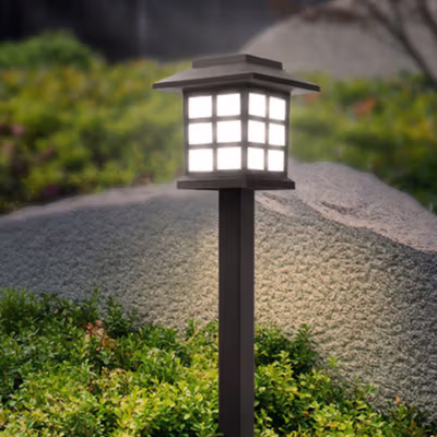 AIFENG Lampu Taman Hias Tancap Solar Power Waterproof Cool White - EM320 - Black