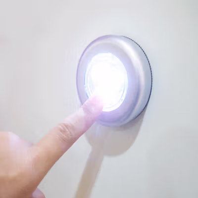 Lampu Mini LED Multifungsi Stick and Click Lamp Cool White 6.5cm - LL003 - Silver