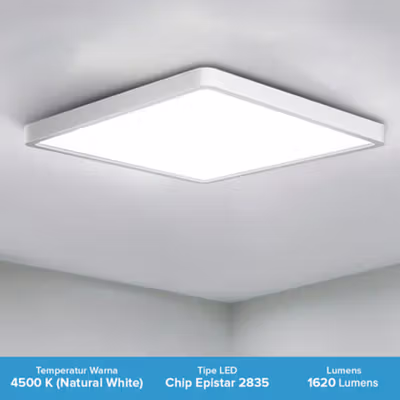 MARPOU Lampu Plafon LED Ceiling Light Natural White 18W 30x30x5cm - MA18 - White