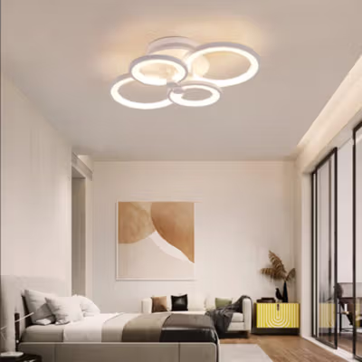 TaffLED Lampu LED Plafon Ceiling Dimmable 40W 4 Ring 3 in 1 Color - 0528 - White