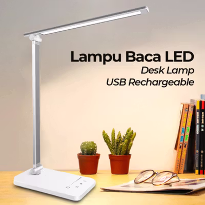 NEWSTYLE Lampu Meja Belajar LED 3 Color 3000-6500K 8W - PH376 - White