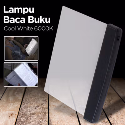 TaffLED Lampu Baca LED Flat Panel Reading Lamp Cool White 6000K 1W - EF168 - Black
