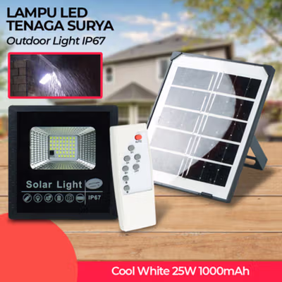 OOBEST Lampu Dinding Solar Outdoor Sensor Cahaya IP67 44LED Cool White - OB44 - Black