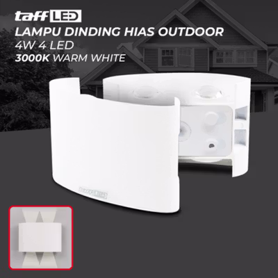 TaffLED Lampu Hias Dinding Outdoor Waterproof Warm White 3000K 4W - B053 - Warm White