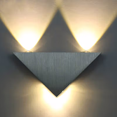 TaffLED Lampu Dinding Hias Rumah LED Modern Triangle Aluminium 3W - ABD-3W-SJX - Warm White