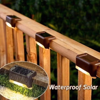 TaffLED Lampu Taman Hias Deck Light Solar Waterproof Warm White 8 PCS - L20 - Black