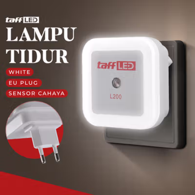 TaffLED Lampu Tidur Dinding LED Sensor Cahaya Cool White 6000K 0.5W - L200 - White