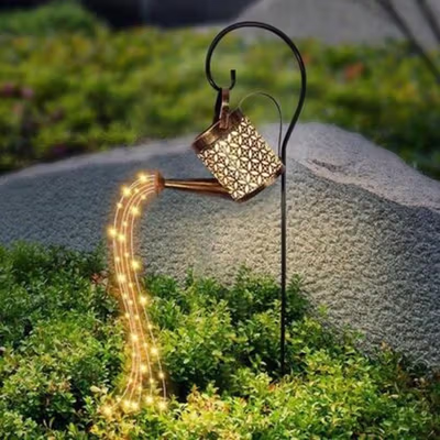 TIFICY Lampu Taman Hias Model Teko Solar Waterproof Warm White Small - ICY91 - Bronze