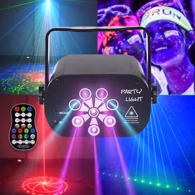 Youe Shone Proyektor Laser LED Lampu Disco DJ 120 Patterns - M-RGB-62 - Black