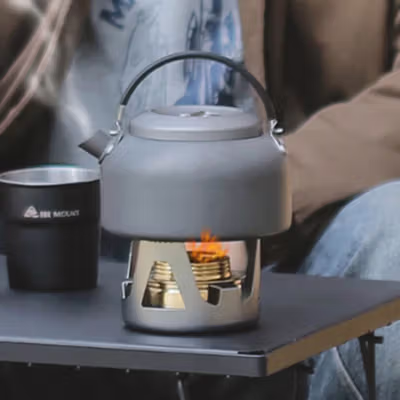 ALOCS Kompor Portable Spiritus Ethanol Methanol Compact Camping Stove - ALK01 - Black
