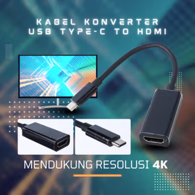 CHAOH Kabel Konverter USB Type C to HDMI 4K 17cm - MM142 - Black