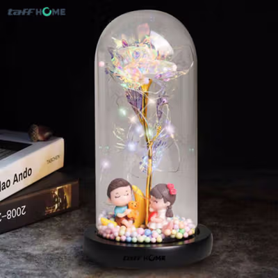 TaffHOME Lampu Hias LED Mawar Beauty & The Beast Bubble Colorful 1 PCS - RG-016 - Multi-Color