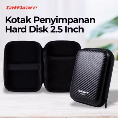 Taffware Kotak Penyimpanan Hard Disk HDD EVA Case 2.5 Inch - C6963 - Black