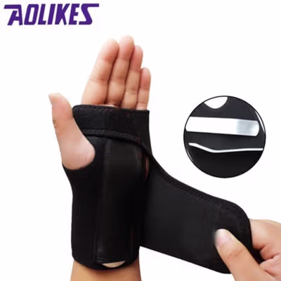 AOLIKES Pelindung Pergelangan Tangan Adjustable Wrist Protector 1 PCS Left - A-1676 - Black