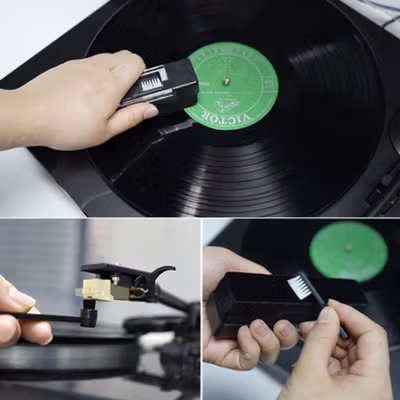 OPULA Sikat Carbon Fiber Brush Pembersih CD Vinyl Turntable - L4 - Black