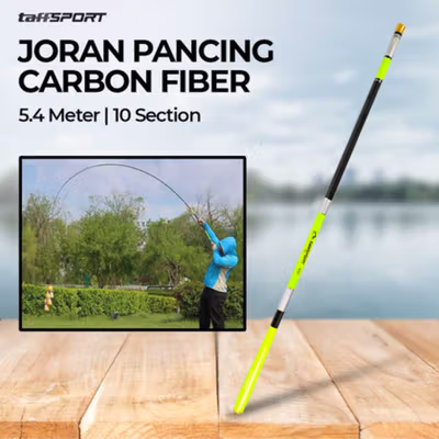 TaffSPORT Joran Pancing Tegek Carbon Fiber Telescopic 6-10 Section 5.4M - 5841 - No Color