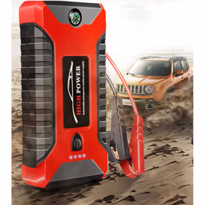 WINHOI Car Jump Starter Power Bank 4 Port USB 12V10000mAh - JX27 - Black/Red