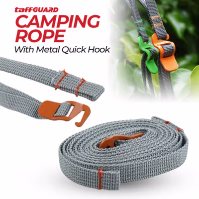 TaffGUARD Strap Tali Pengikat Barang Camping Rope Steel Quick Hook - BC098K - Multi-Color