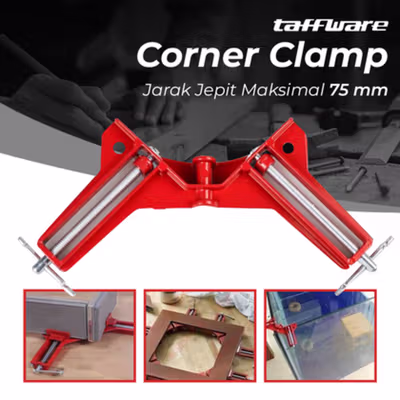 Taffware Corner Clamp Penjepit Sudut Frame Kayu Angle 90 Derajat 75mm - ZK147 - Red