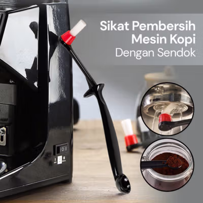 Dalinwell 2 in 1 Sikat Sendok Pembersih Mesin Kopi Espresso 1PCS - 8809 - No Color