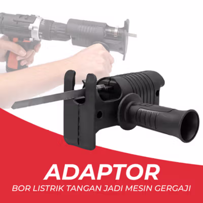 XMSJ Adaptor Bor Listrik Menjadi Gergaji Mesin - BG65-A - Black