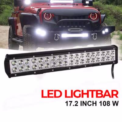 AUXMOTEC Lampu Sorot Tembak Foglamp Cool White 6000K IP67 108W 36 LED - A8 - Black