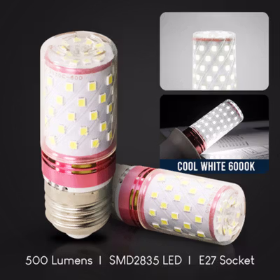 Green Eye Bohlam LED Corn Light Bulb E27 12W 60 LED Cool White - E262 - White