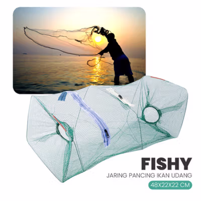 FishY Jaring Pancing Ikan Udang Fishing Net 48x22x22 cm - SC-619 - No Color