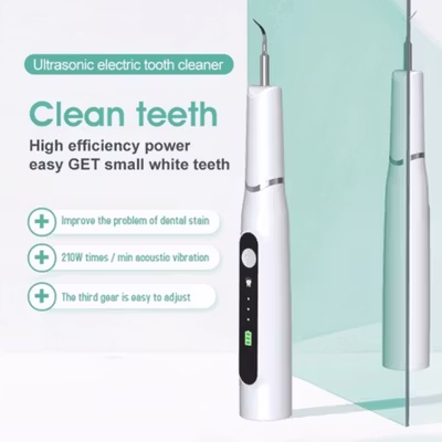 Funtooth Pembersih Karang Gigi Ultrasonic Dental Remover Teeth Scraper - HS-02 - White