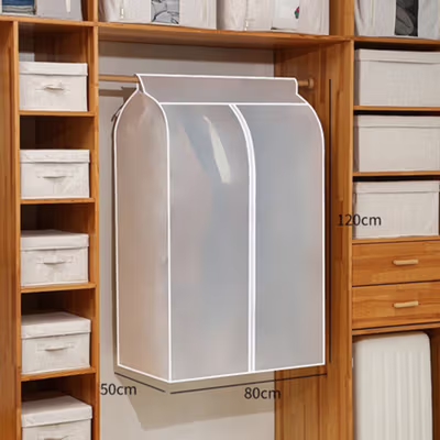 TaffHOME Cover Pakaian Gaun Jas Anti Debu 50x80x120cm - CY-08 - Transparent