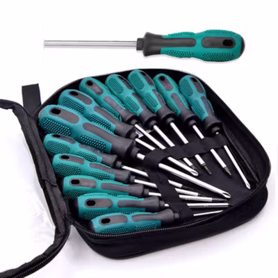 Taffware Obeng Set Torx Screwdriver Bit Household Repair Tools 13 PCS - RL13 - Green
