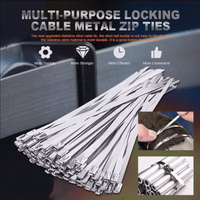 ISFRIDAY Kabel Ties Stainless Steel Multifunctional 4.6x300mm 20 PCS - IF1 - Silver