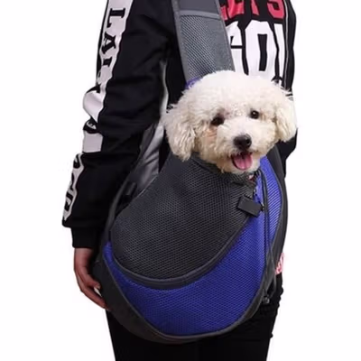 DG Tas Selempang Hewan Anjing Kucing Pet Carrier L - 600D - Blue