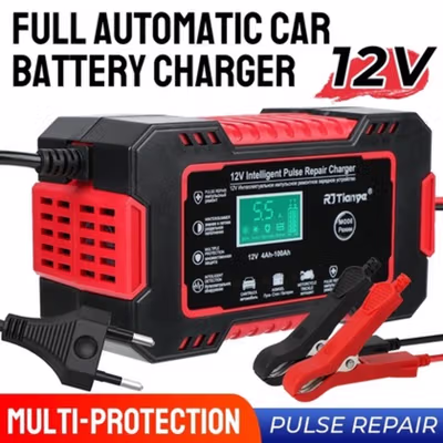 RJTianye Charger Aki Mobil Intelligent Battery Charger 12V 6A - RJ-C120501A - Red