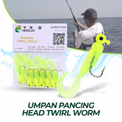 TaffSPORT Umpan Pancing Cacing Soft Bait Fishing Lure 1.75g 7 PCS - Green