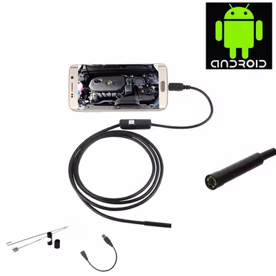 TaffOmicron Kamera Endoskopi Borescope Android USB Waterproof - TES-EN-AN97 - Black