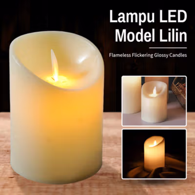 XmasL Lampu Hias LED Flameless Flickering Candles Light Model Lilin 4V - XL01 - White