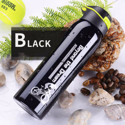BAOWENBEI Botol Minum Tumbler Termos Air Panas Dingin Stainless 500ml - A1A0 - Black