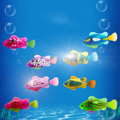 Robo Fish Mainan Ikan Elektrik Fish Tank 1 PCS - 8823-2 - Multi-Color