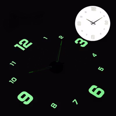 TaffHOME Jam Dinding Besar DIY Glow in The Dark 90-100cm - JM-03 - No Color