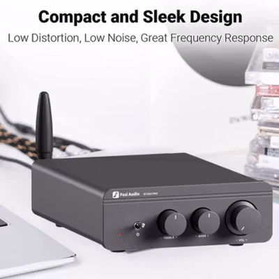 Fosi Audio Amplifier Bluetooth 5.0 Treble and Bass 300Wx2 TPA3255 - BT20A PRO - Black