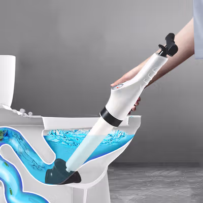 Auger Alat Sedot WC Pompa Tembak Saluran Wastafel Plunger 3in1 - PPT-SW00 - White