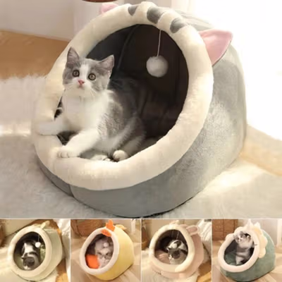 BaoRun Keranjang Tidur Hewan Peliharaan Kucing Cat House Tent M - HTC01 - Gray